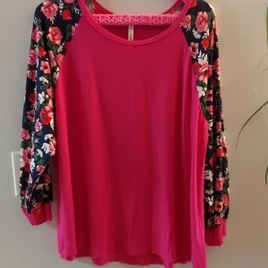 2 for $10 Beautiful pink and blue long sleeved tshirt